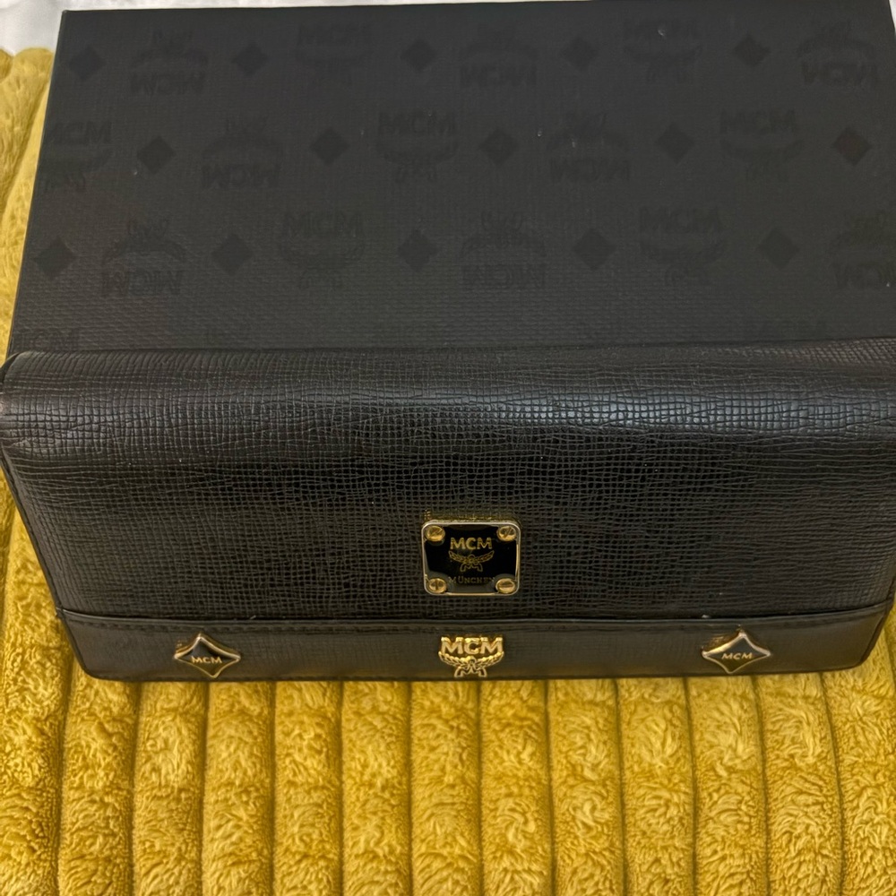 Authentic MCM Black Textured Leather Men's Wallet
